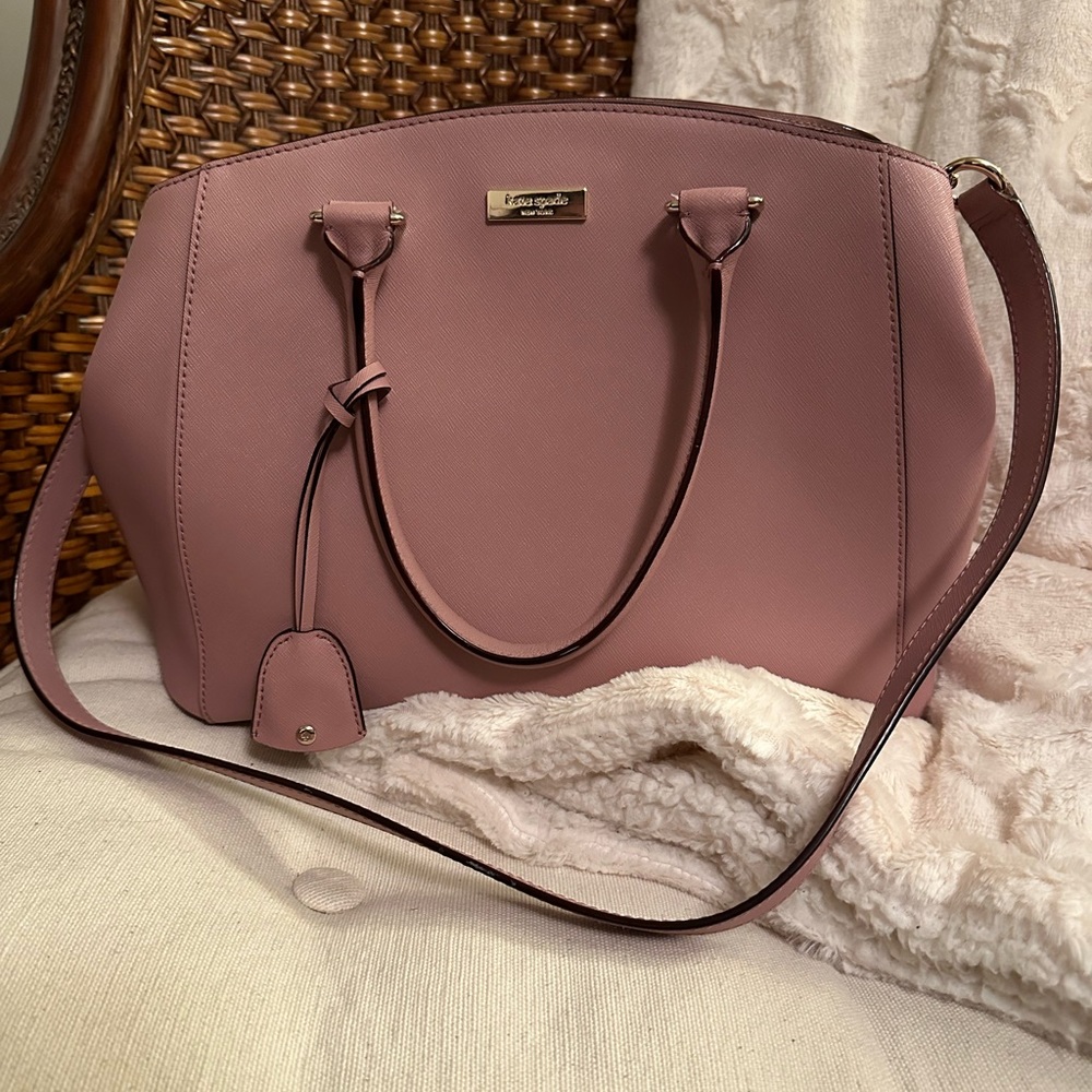 Gently Used Light Pink Kate Spade Tote with Crossbody Strap
